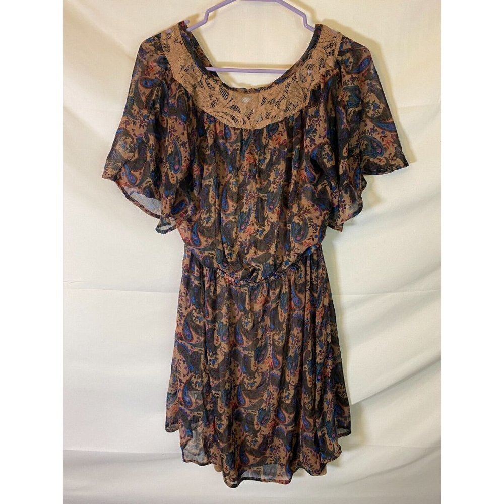 Whimsygoth Women’s Medium Floral Cottage Dress Dark Fairy M Indie Boho Hippie - Picture 2 of 3